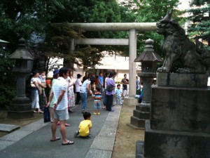 青山熊野神社　ラジオ体操